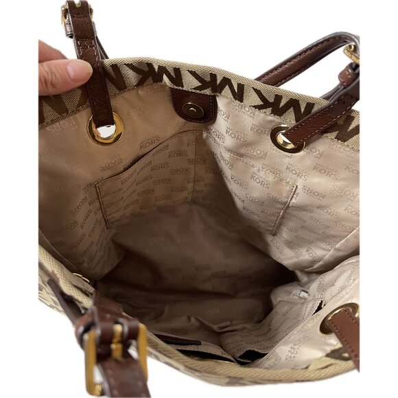 Michael Kors Signature Gold Logo Purse Authentic - Picture 3 of 10